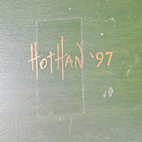 Vintage Primitive Tole Hand Painted Wooden Trinket Box 8x3.5x6.5 in - Picture 7 of 11